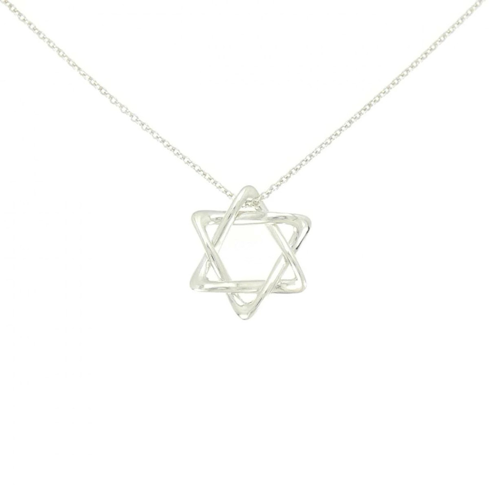 Tiffany Co David Necklace White Gold